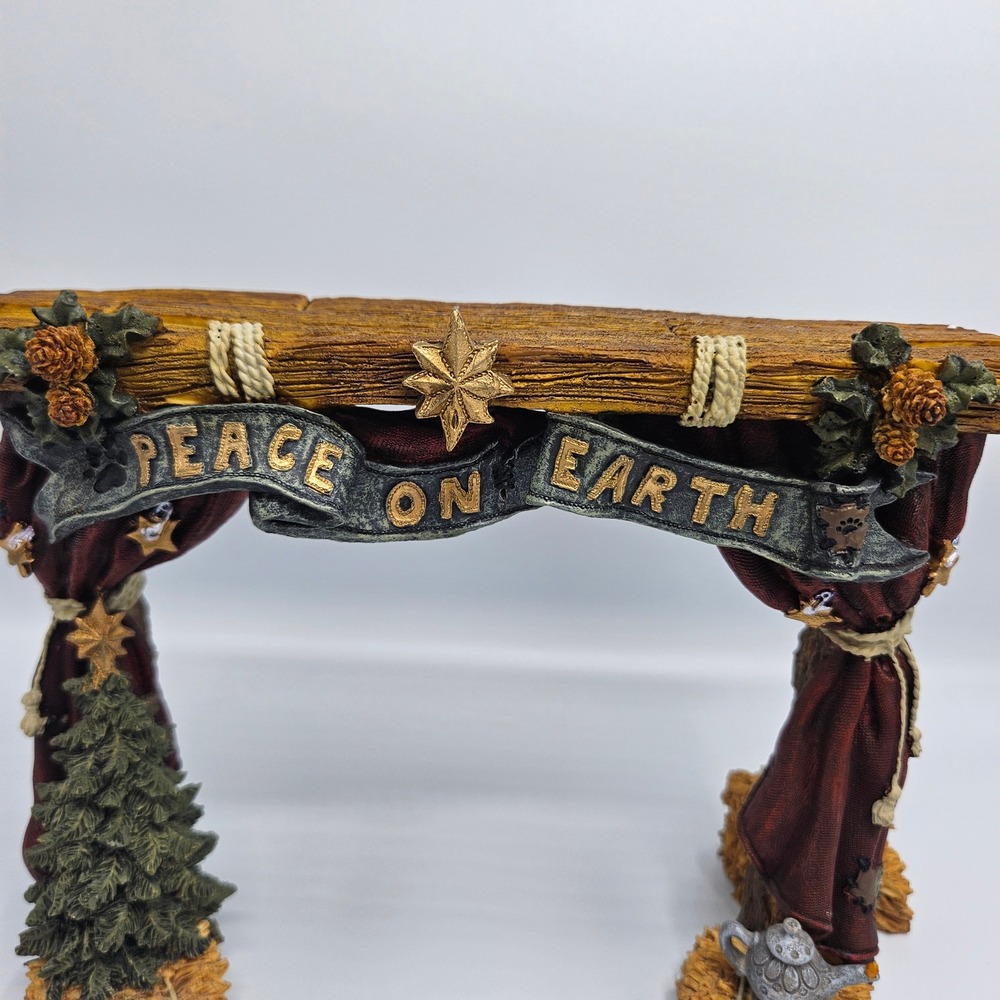 Boyds Bears Peace On Earth Nativity Series 4 Bearstone Backdrop 1994 TBC Box - Picture 2 of 8